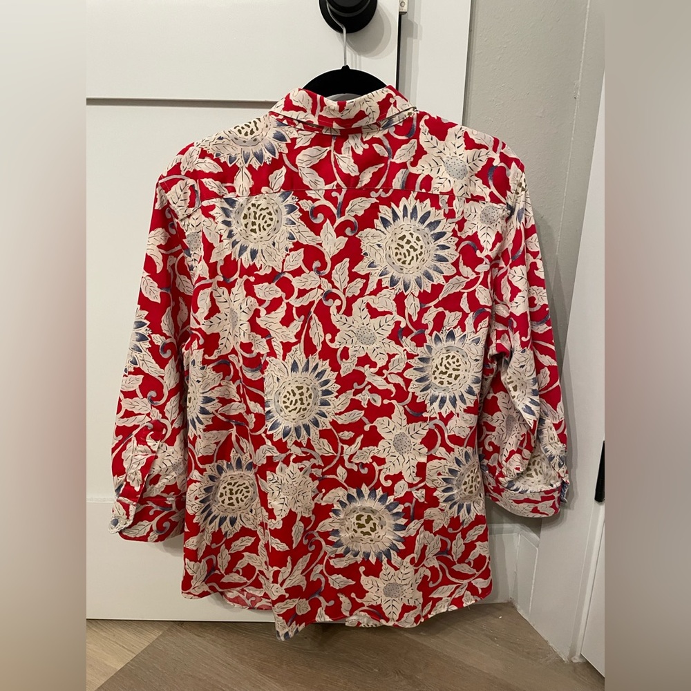CHAPS no-iron blouse - sz 2X - Picture 2 of 6